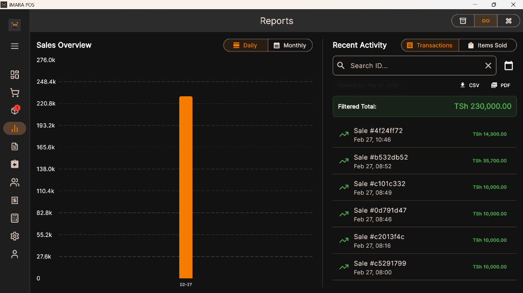iMARA POS Reports